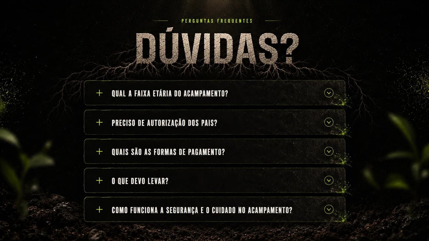 Arte da seção de perguntas frequentes